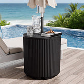Diyfire front view of umbrella stand showing hole and stable base benefit
