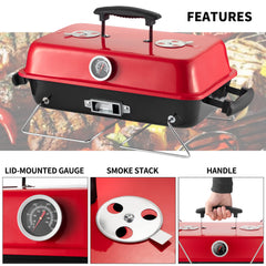 DNKMOR removable charcoal pan and ash tray for fast cleanup and fuel changes
