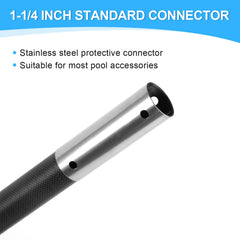 DOBEN pole 1-1/4" threaded connection detail for universal accessory fit benefit