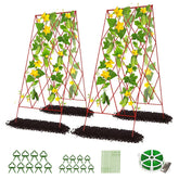 DoCred front view of two trellis panels showing compact two-pack and benefit of space-saving support