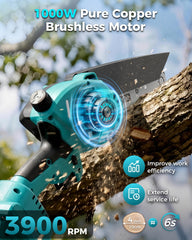 DocSmart close-up of 112° rotatable saw head for angled cutting versatility