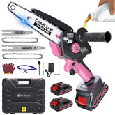 DocSmart front view showing compact chainsaw and pre-installed 8-inch bar for portable power
