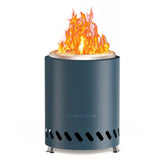 Dodometrek front view of blue tabletop firepit showing compact size and style