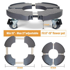 DOFIMATE double-locking caster close-up demonstrating smooth roll and secured parking
