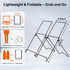 DOKIO tilt stand folded flat for compact storage and easy carrying