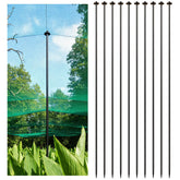 DOLEMODUO front view of ten stakes showing size and packaging benefit durability