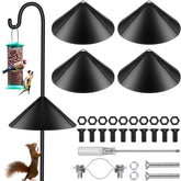 Domensi front view on shepherd hook showing squirrel protection benefit