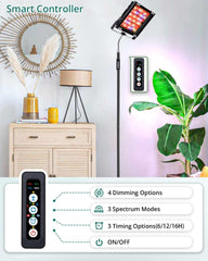 DOMMIA in use over tall indoor plant demonstrating vertical growth support