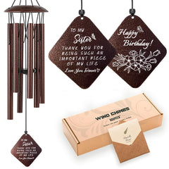 Doopeer front view bronze wind chime hanging and adding charm