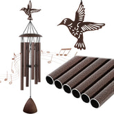 Doopeer front view hummingbird chime showing bronze finish and balanced design