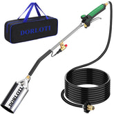 DORLOTI front view of complete torch kit showing included bag and accessories for portability