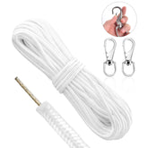 DOSTATNI coiled halyard rope showing full length and neat storage benefit