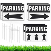DoubleFill front-facing signs on stakes showing clear arrows and quick guidance