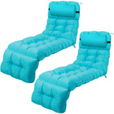 DoubleFill front view mint green cushions showing full set and neat tufting for refreshed seating