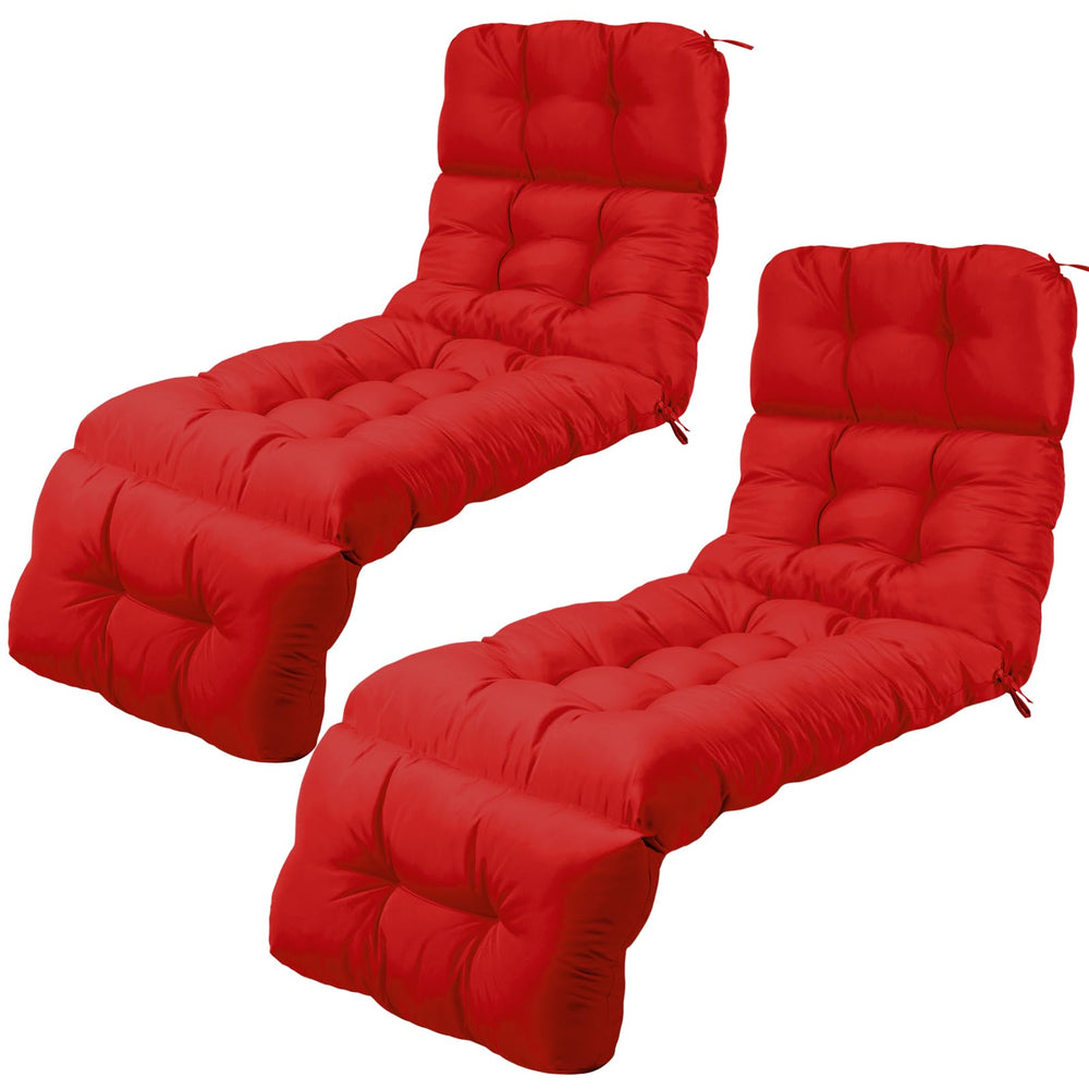 DoubleFill front view brick red cushion showing full-length coverage and inviting finish