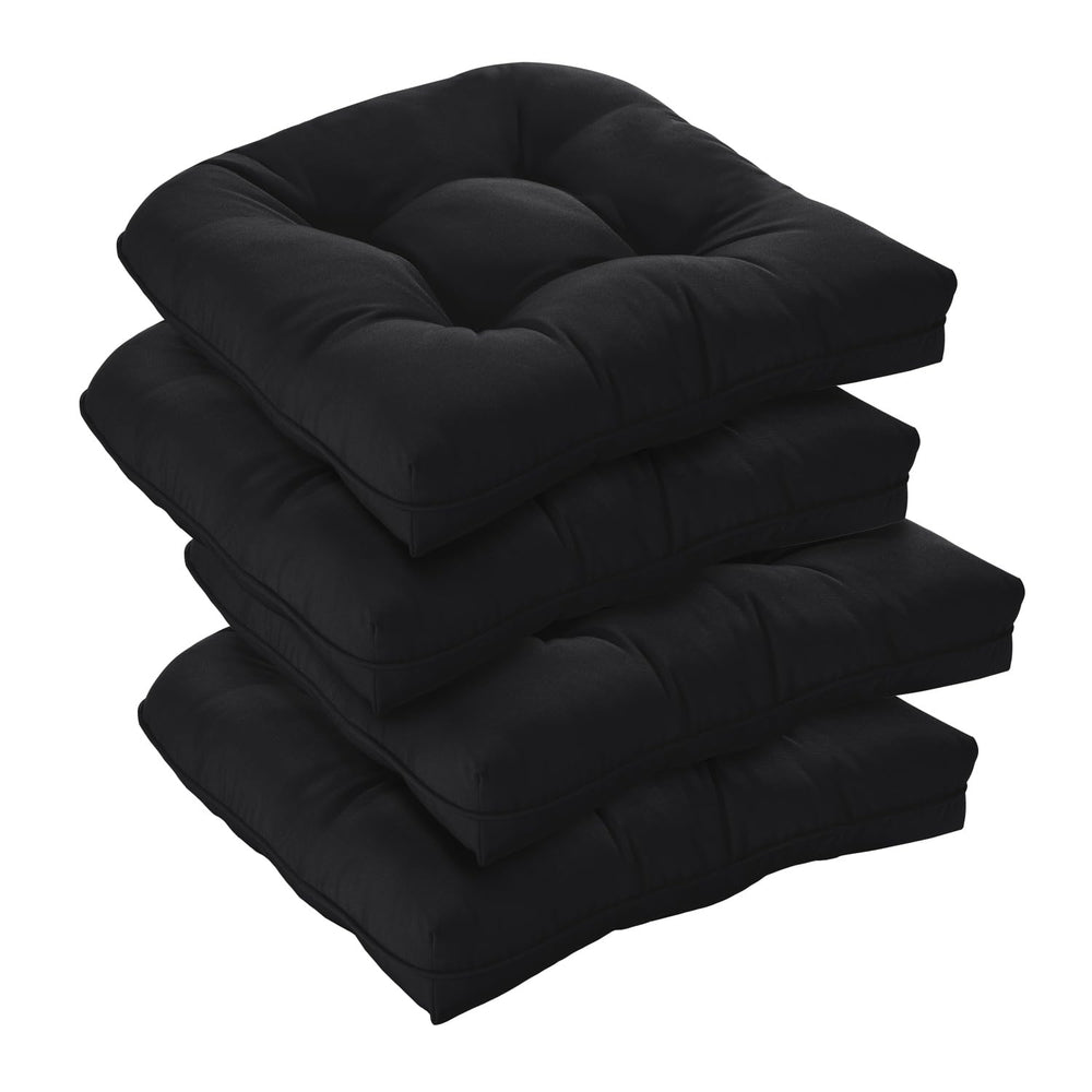 downluxe front packaging view showing set of four cushions and clear sizing info for easy purchase