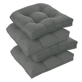 downluxe front packaging view showing four dark grey cushions and neat stacking for quick setup