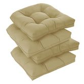 downluxe front view of khaki cushions showing neat packaging and style benefit