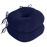 downluxe front view of navy cushions showing neat finish and durable look for outdoor comfort