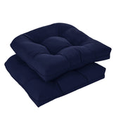 downluxe navy front view showing neat tufting and cushion comfort