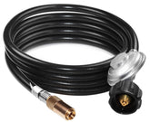 DOZYANT front connection attached to Blackstone griddle, ensures secure fuel flow