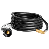 DOZYANT adapter hose attached to Blackstone griddle showing secure fit and longer runtime