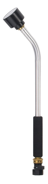 Dramm classic rain wand front view showing durable aluminum body and valve for easy control