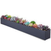 DR&Co front view of rectangle planter showing sleek modern silhouette and durability