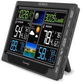 DreamSky weather station front display showing large colorful forecast and time