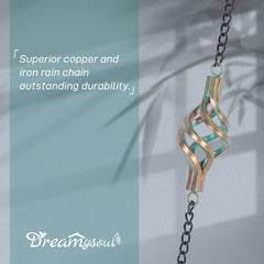 dreamysoul rain chain funneling gutter runoff down cups to minimize splash and erosion