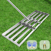Dremmt front view of leveler showing stainless blade for even results