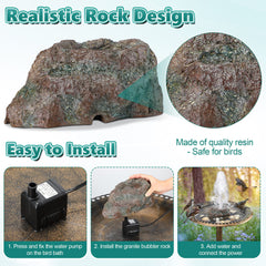 Dreyoo red rock with size comparison to show scale for bird baths
