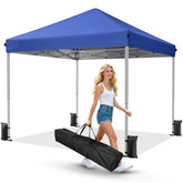 Driftalia front view of 10x10 canopy showing full shaded area benefit