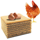 DRQ front view showing eight brown nesting pads, durable and ready for coops