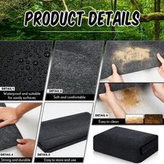 Drydiet folded mat in hands for compact storage and easy transport