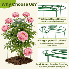 DSTANA support leg pushed into soil illustrating correct 4-inch installation for stability
