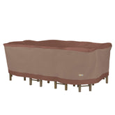 Duck Covers full front view protecting patio set for all-weather durability