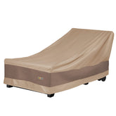 DUCKCOVERS front view showing full chaise protection and weather resistance