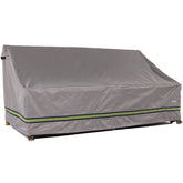 Duck Covers front view of full 87-inch covered patio sofa protecting furniture