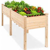 DUMOS front view of raised garden bed showing generous planting space and stability