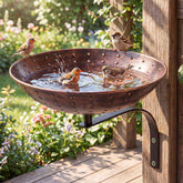 Dunkive front view of hammered copper bowl showing elegant design and curb appeal
