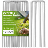 DUNPUTE front pack of 100 galvanized staples showing quantity and size benefit