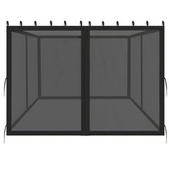 DURCOVER front view of assembled gazebo netting showing complete insect protection