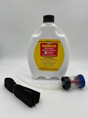 Durvet ivermectin being applied along cattle backline demonstrating easy topical use