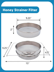 Duseu stainless-steel double sieve close-up filtering out comb particles