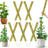 Duspro 22-inch moss pole 10-pack front view showing tidy stack and green moss benefit: natural support
