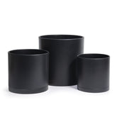 D'vine Dev pack frontal de tres macetas negras, diseño resistente y estético