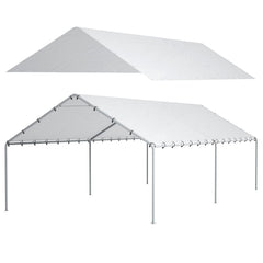 DWALE front view of 10x20 canopy cover showing full protection