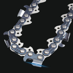 E & S chain installed on a 20-inch bar illustrating correct fit and smooth feed