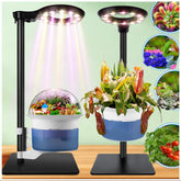 E SUPEREGROW front view of terrarium pot showing complete system and neat design